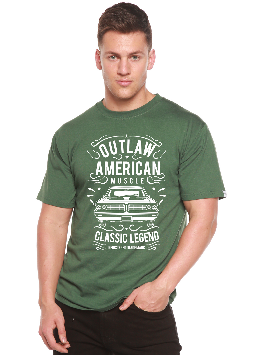 Outlaw American Muscle Spun Bamboo® Men's Bamboo Viscose/Organic Cotton Short Sleeve Graphic T-Shirt