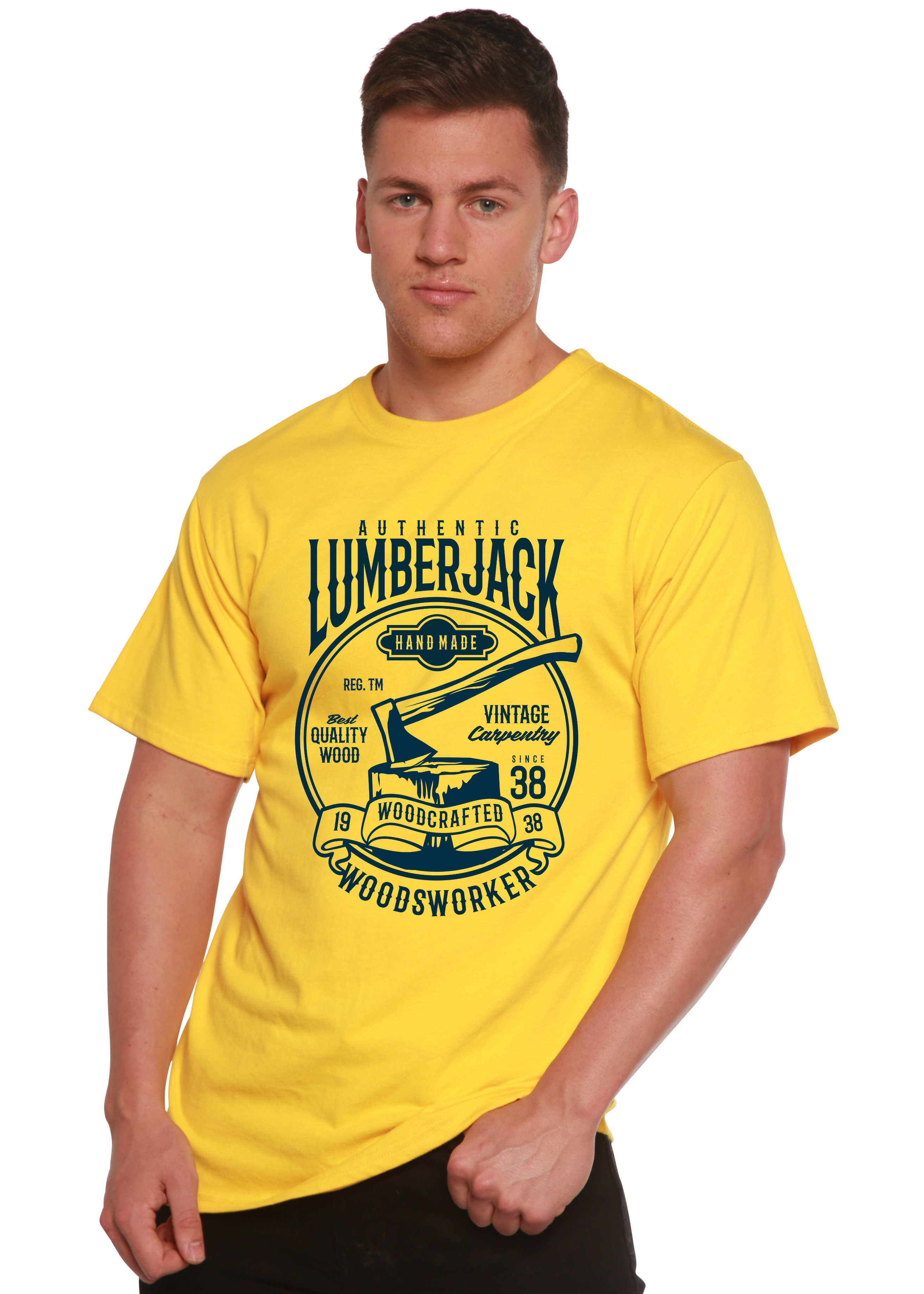 Authentic Lumberjack Men's Bamboo Viscose/Organic Cotton Short Sleeve Graphic T-Shirt