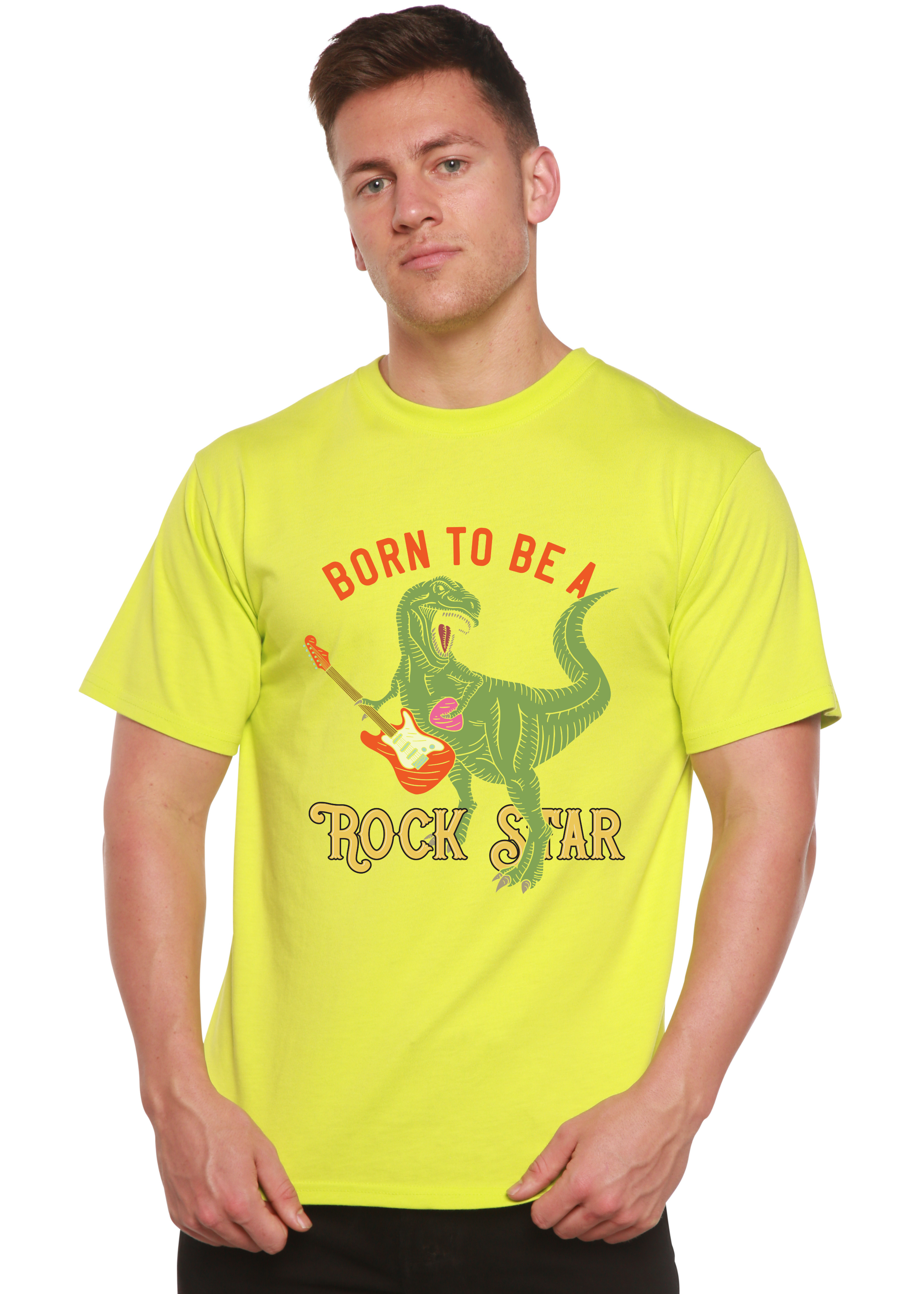 Born To Be A Rock Star Men's Bamboo Viscose/Organic Cotton Short Sleeve Graphic T-Shirt