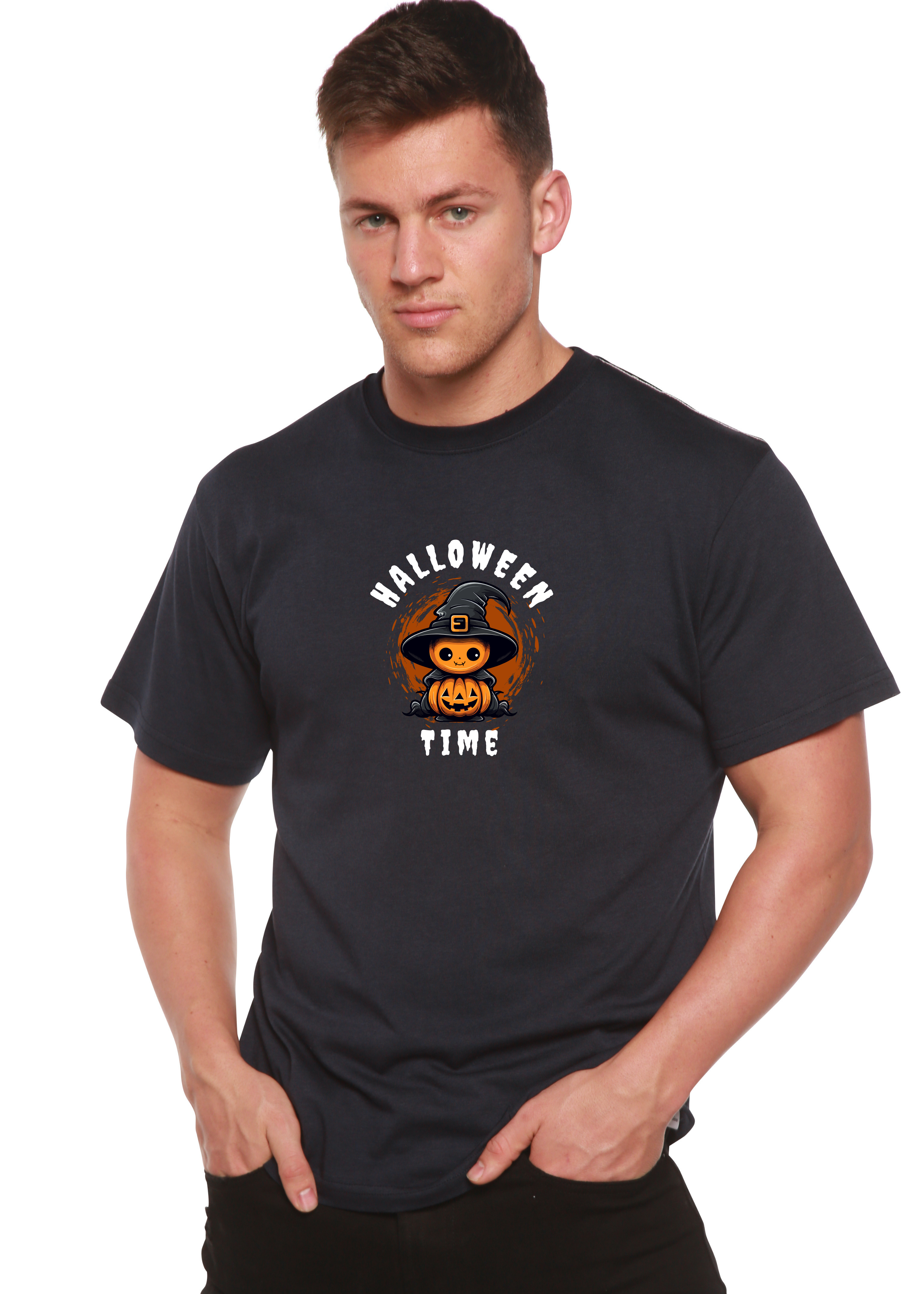 Halloween Time Unisex Bamboo Viscose/Organic Cotton Short Sleeve Graphic T-Shirt
