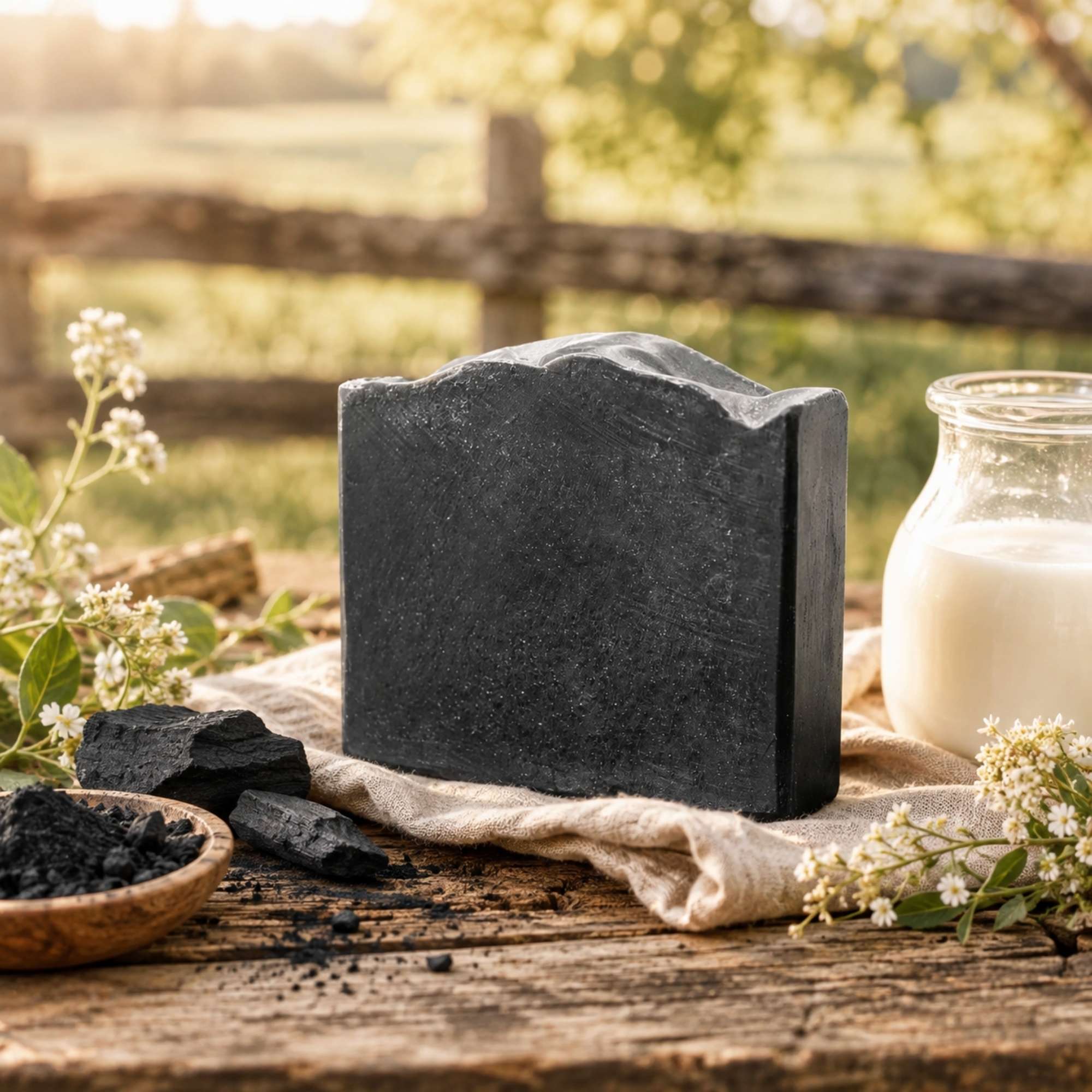 Clarifying Charcoal Bar Handmade Tallow and Goat Milk Soap Bar