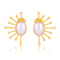 Ray of Sunshine Stud Earrings - Pearl