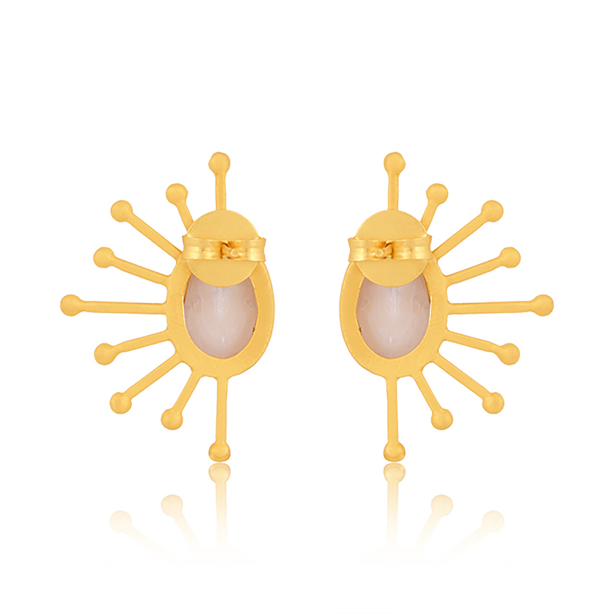 Ray of Sunshine Stud Earrings - Pearl