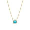 Aubrey 14K Gold Turquoise Pendant Necklace with Diamonds