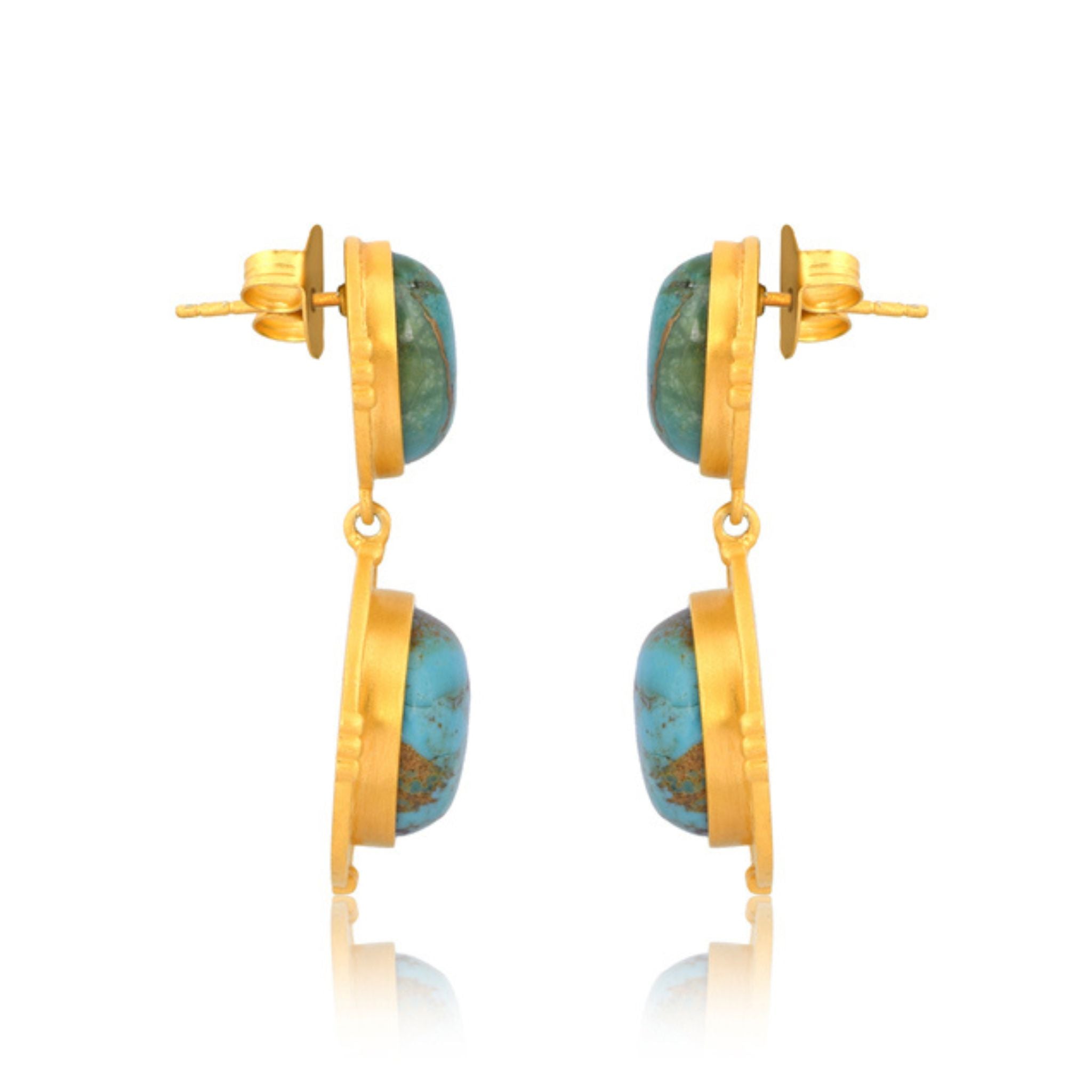 Island Hopping Drop Earrings - Turquoise