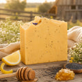 Lemon + Honey + Poppy Seed Handmade Tallow and Goat Milk Soap Bar