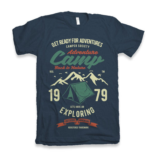 Camp Adventure Men's Bamboo Viscose/Organic Cotton Short Sleeve Graphic T-Shirt