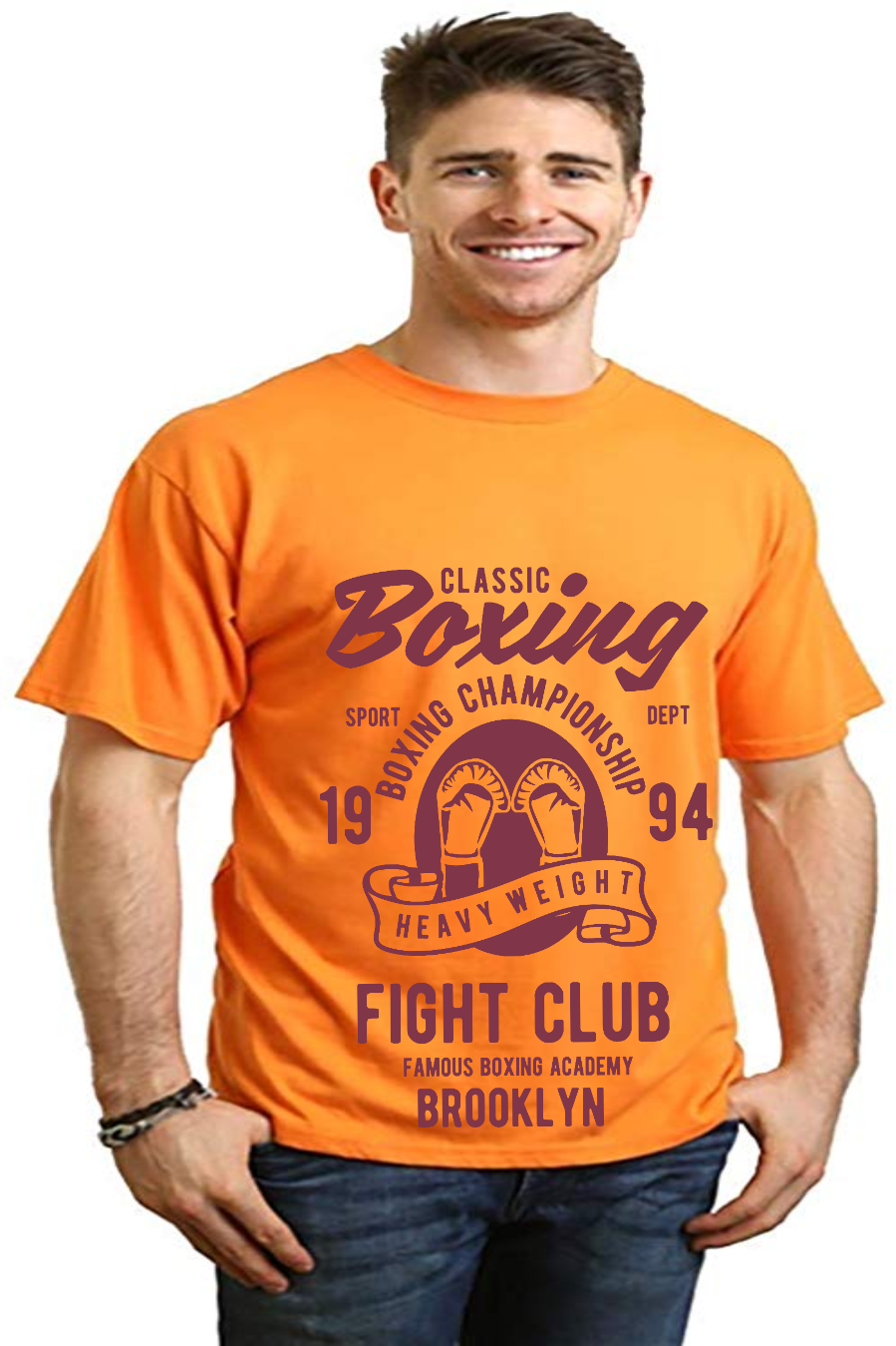 Classic Boxing Men's Bamboo Viscose/Organic Cotton Short Sleeve Graphic T-Shirt