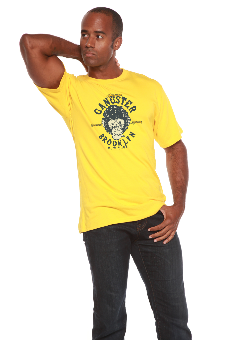 Gangster Brooklyn Men's Bamboo Viscose/Organic Cotton Short Sleeve Graphic T-Shirt