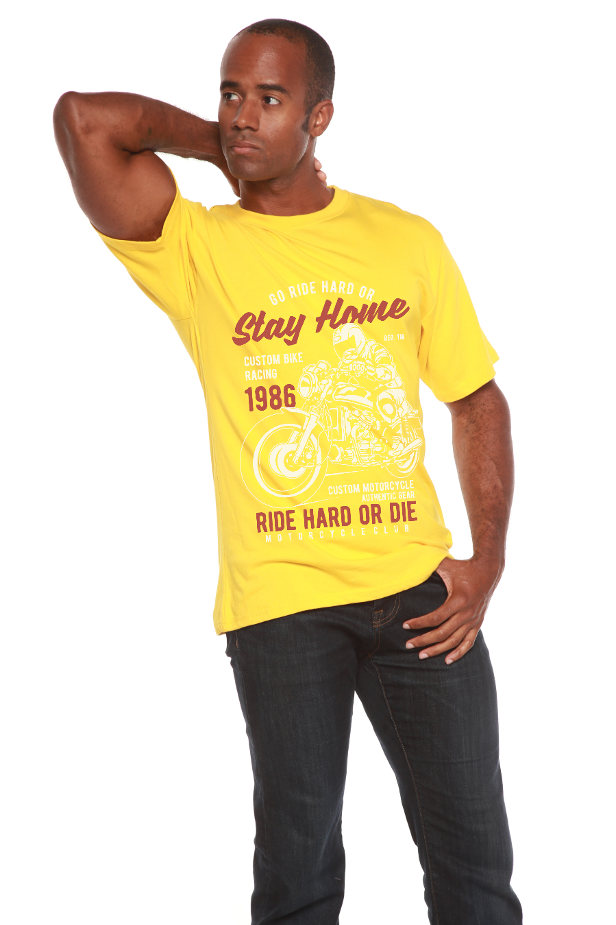 Go Ride Hard Men's Bamboo Viscose/Organic Cotton Short Sleeve Graphic T-Shirt