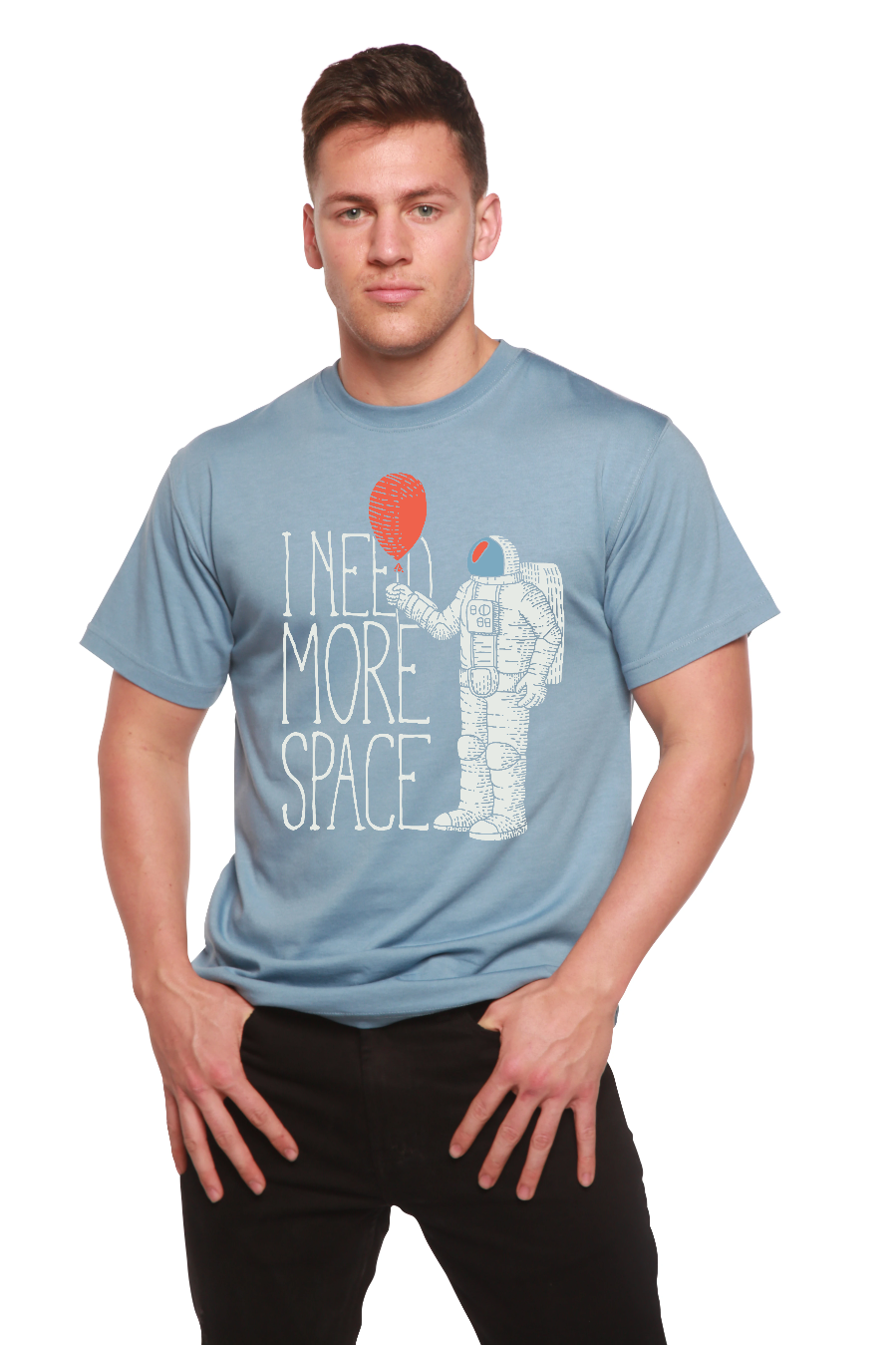 I need more space Men's Bamboo Viscose/Organic Cotton Short Sleeve Graphic T-Shirt