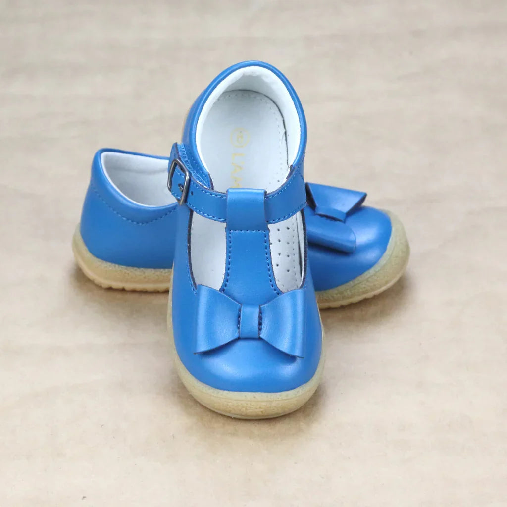 Tropical Blue Emma Bow T-Strap Mary Jane